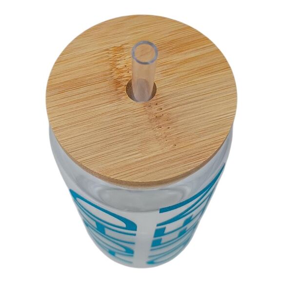 ADHD Queen 20oz Glass Cup | Iced Coffee | Bamboo Lid - Picture 3 of 10